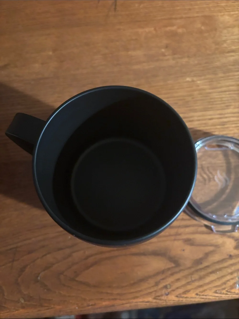 Electric Black Travel Mug with Clear Lid
